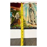 Vintage Religious Tapestry with Rural Scene
