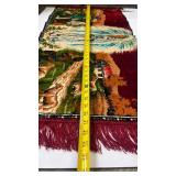 Vintage Religious Tapestry with Rural Scene