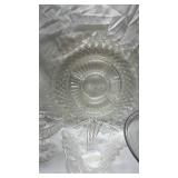 Vintage Crystal Serving Set with Cake Stand -5 pieces
