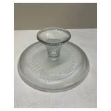 Vintage Crystal Serving Set with Cake Stand -5 pieces