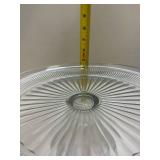 Vintage Crystal Serving Set with Cake Stand -5 pieces