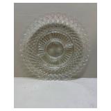 Vintage Crystal Serving Set with Cake Stand -5 pieces