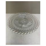 Vintage Crystal Serving Set with Cake Stand -5 pieces