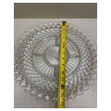 Vintage Crystal Serving Set with Cake Stand -5 pieces