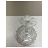 Vintage Crystal Serving Set with Cake Stand -5 pieces