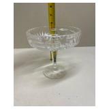 Vintage Crystal Serving Set with Cake Stand -5 pieces