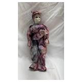 Vintage Pierrot Doll with Iridescent Purple Costume