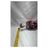 Vintage Pierrot Doll with Iridescent Purple Costume