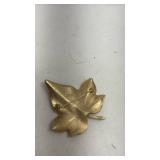 Vintage Trifari Gold-Tone Maple Leaf Brooch