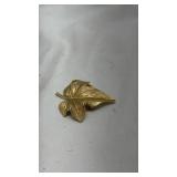 Vintage Trifari Gold-Tone Maple Leaf Brooch