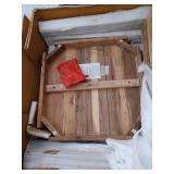 Jofran Reclamation Rustic Reclaimed Solid Wood Square End Table with Storage Shelf