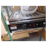 Commercial Food Warmer Display Case with Fan- DAMAGED- dented on back right corner and small dent on top - POWERS ON