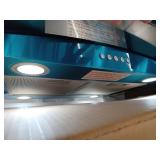 Golden Vantage 30 in. Convertible Kitchen Island Mount Range Hood in Stainless Steel with Tempered Glass, LED Lights and Carbon Filters