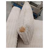 80 in. W. Straight Arm Corduroy Fabric Rectangle Couch Sofa Upholstered Loveseat in Beige
