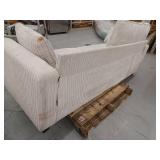 80 in. W. Straight Arm Corduroy Fabric Rectangle Couch Sofa Upholstered Loveseat in Beige