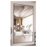 LuxHomez 32 in. W. x 71.2 in. H Modern Rectangle Aluminum Alloy Full Length Mirror Black Wall Mirror/Floor Mirror