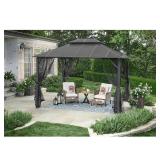 Parksbury 10 ft. x 12 ft. Antique Pewter Hard Top Gazebo