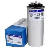 35/7.5 uF MFD x 440 VAC Dual Round Genteq / GE Industrial Replacement Capacitor # C43575R / 97F9881- #12284, lot of 2