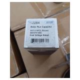 35/7.5 uF MFD x 440 VAC Dual Round Genteq / GE Industrial Replacement Capacitor # C43575R / 97F9881- #12284, lot of 2