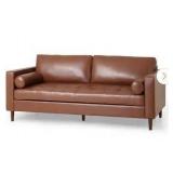 Modern Brown Leather Sofa