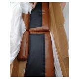 Modern Brown Leather Sofa