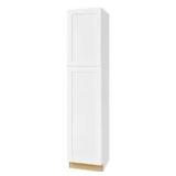 Hampton BayAvondale 18 in. W x 24 in. D x 84 in. H Ready to Assemble Plywood Shaker Pantry Kitchen Cabinet in Alpine White