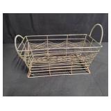 Vintage Wire Basket with Artificial Rose Garland