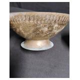 Antique Bronze Bowl and Goblet Set