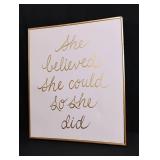 Gold Foil Inspirational Quote Canvas Art