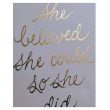 Gold Foil Inspirational Quote Canvas Art