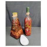 Decorative Infused Bottle Set with Ceramic Dish