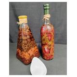 Decorative Infused Bottle Set with Ceramic Dish