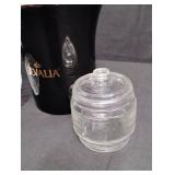 Vintage Gevalia Coffee Canister Set with Crystal Sugar Bowl