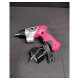 Red Hyper Tough 4.0V Cordless Screwdriver with LED Light