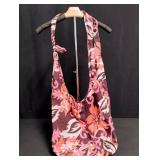 Tropical Floral Print Hobo Bag