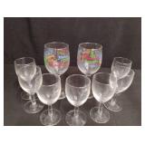 Inspirational Decorated Wine Glass Set
