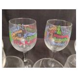 Inspirational Decorated Wine Glass Set