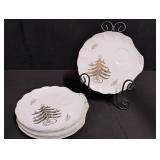 Vintage Christmas Tree Decorative Plates Set