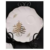 Vintage Christmas Tree Decorative Plates Set