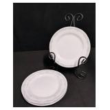 Vintage Floral Rimmed Dinner Plates