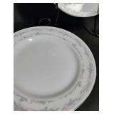Vintage Floral Rimmed Dinner Plates