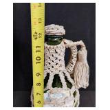 Vintage MacramÃ© Wine Bottle Cover with Tassel