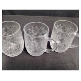 Vintage Princess House Crystal Glass Mugs Set of 4