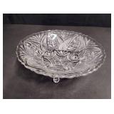 Vintage Cut Crystal Footed Serving Bowl