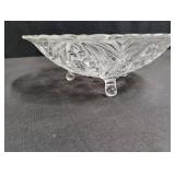 Vintage Cut Crystal Footed Serving Bowl