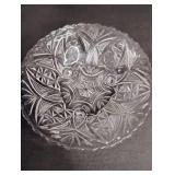 Vintage Cut Crystal Footed Serving Bowl