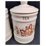 Vintage Ceramic Tea and Sugar Canister Set
