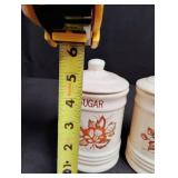 Vintage Ceramic Tea and Sugar Canister Set