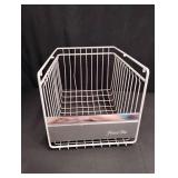 Vintage White Wire Freezer Storage Bin