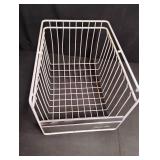 Vintage White Wire Freezer Storage Bin